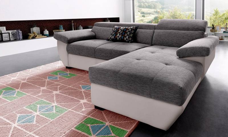 COTTA Ecksofa Speedway L-Form, mit Kopfteilverstellung, wahlweise mit Bettfunktion & Bettkasten von COTTA