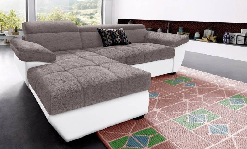 COTTA Ecksofa Speedway L-Form, mit Kopfteilverstellung, wahlweise mit Bettfunktion & Bettkasten von COTTA