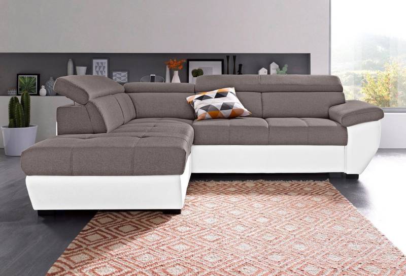COTTA Ecksofa Speedway L-Form, mit Kopfteilverstellung, wahlweise mit Bettfunktion & Bettkasten von COTTA