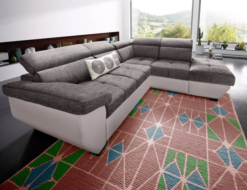 COTTA Ecksofa Speedway L-Form, mit Kopfteilverstellung, wahlweise mit Bettfunktion & Bettkasten von COTTA