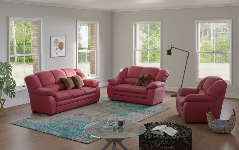 COTTA Polstergarnitur Casino, Sofa Set, 3-2-1 Sitzer, Wohnzimmer Garnitur, (Set, 3-tlg), Sessel, 2-Sitzer, 2,5-Sitzer, hohe Rückenlehne von COTTA