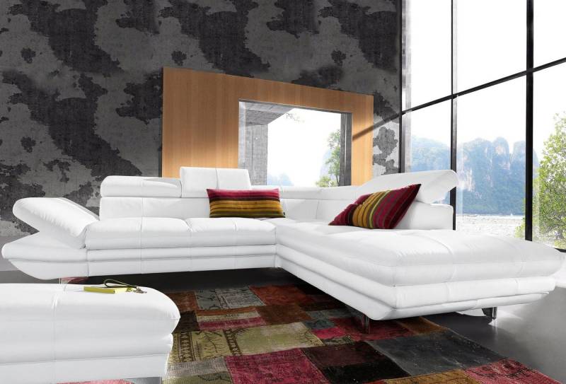 COTTA Polstergarnitur Enterprise L-Form, (Set), Set bestehend aus: Ecksofa mit Arm- & Kopfteilverstellung & Hocker von COTTA