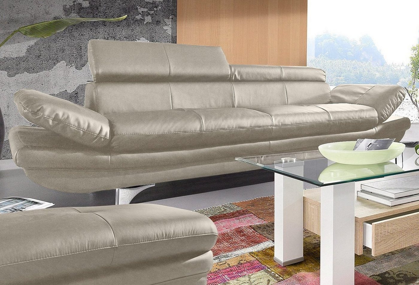 COTTA Polstergarnitur Enterprise, (Set), Set bestehend aus: 3-Sitzer mit Arm- & Kopfteilverstellung & Hocker von COTTA