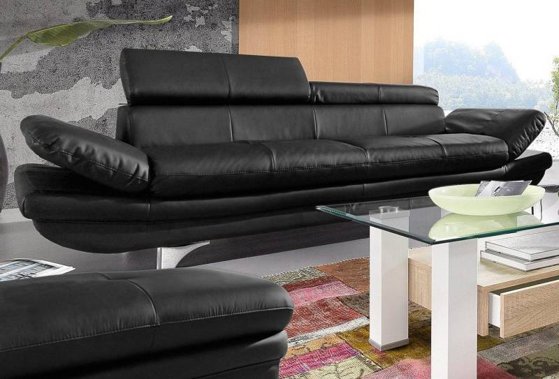 COTTA Polstergarnitur Enterprise, (Set), Set bestehend aus: 3-Sitzer mit Arm- & Kopfteilverstellung & Hocker von COTTA