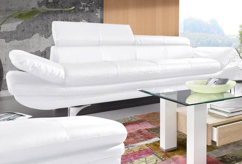 COTTA Polstergarnitur Enterprise, (Set), Set bestehend aus: 3-Sitzer mit Arm- & Kopfteilverstellung & Hocker von COTTA