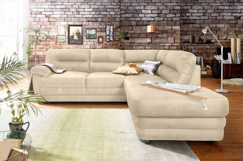 COTTA Polstergarnitur Royale L-Form, (Set), Set bestehend aus: Ecksofa & Hocker von COTTA