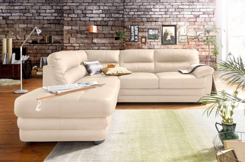 COTTA Polstergarnitur Royale L-Form, (Set), Set bestehend aus: Ecksofa & Hocker von COTTA
