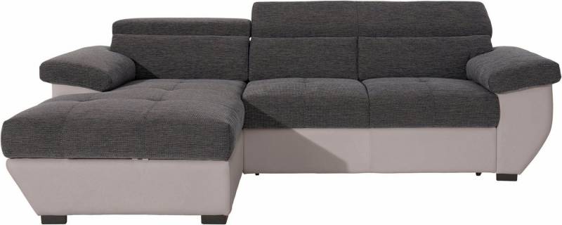 COTTA Polstergarnitur Speedway L-Form, (Set), Set bestehend aus: Ecksofa mit Kopfteilverstellung & Hocker von COTTA