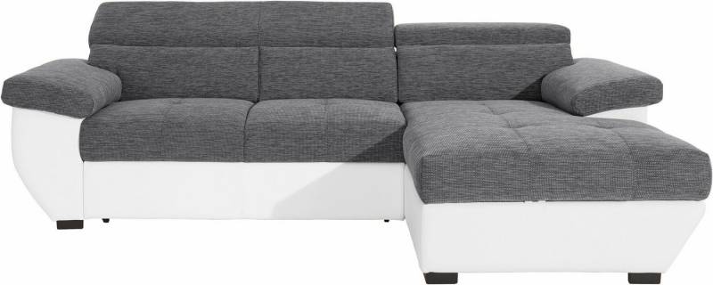 COTTA Polstergarnitur Speedway L-Form, (Set), Set bestehend aus: Ecksofa mit Kopfteilverstellung & Hocker von COTTA