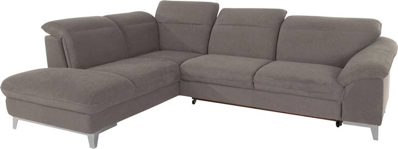COTTA Polstergarnitur Teresa L-Form, (Set), Set bestehend aus: Ecksofa mit Kopfteilverstellung & Hocker von COTTA