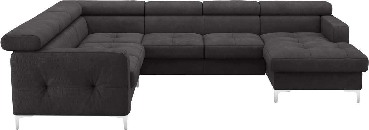 COTTA Wohnlandschaft Ecksofa in modernem Design, U-Form, mit Kopfteilverstellung, optional mit Bettfunktion und Bettkasten von COTTA