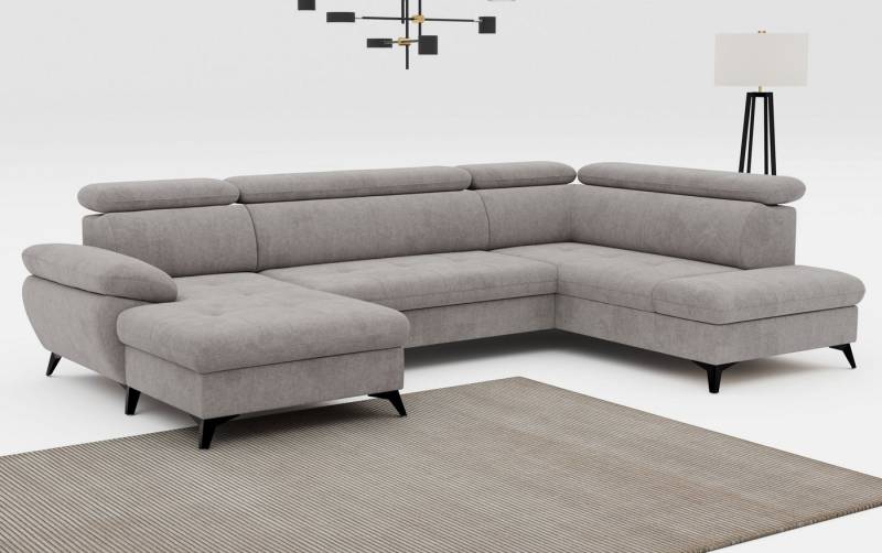 COTTA Wohnlandschaft Hudson U-Form, mit Kopfteilverstellung, wahlweise mit Bettfunktion & Bettkasten von COTTA