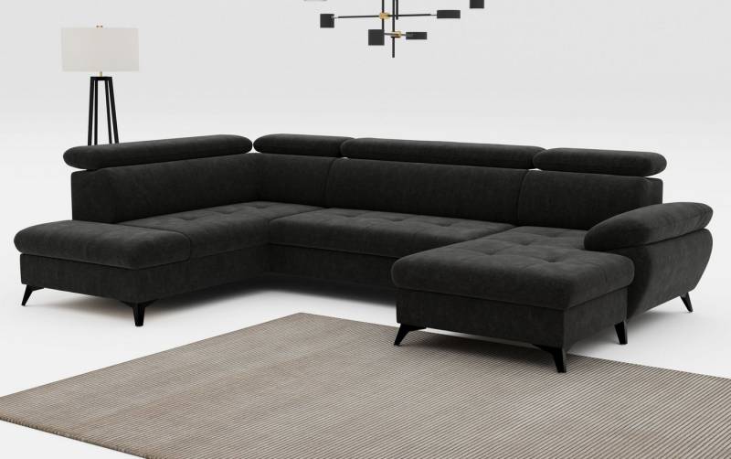 COTTA Wohnlandschaft Hudson U-Form, mit Kopfteilverstellung, wahlweise mit Bettfunktion & Bettkasten von COTTA