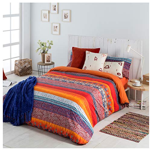 COTTON ARTean Bettwäsche aus 100% Baumwolle mit 180 Fäden und extra weichem Satin-Finish 135 cm bed (220 width x 260 length) Mehrfarbig von COTTON ARTean