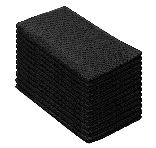 COTTON CRAFT - 12 Stück – Euro Cafe Waffel Weave Frottee Küchentücher 40,6 x 71,1 cm Schwarz 420 g/m² Qualität ringgesponnene 2-lagige Baumwolle sehr saugfähig fusselarm vielseitig einsetzbar COTTON CRAFT - 12 Stück – Euro Cafe Waffel Weave Frottee Küchentücher 40,6 x 71,1 cm Schwarz 420 g/m² Qualität ringgesponnene 2-lagige Baumwolle sehr saugfähig fusselarm vielseitig einsetzbar von COTTON CRAFT