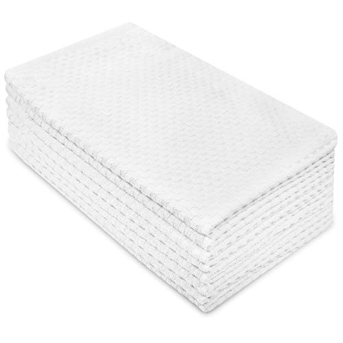 COTTON CRAFT - 8 Pack - Euro Cafe Waffle Weave Terry Kitchen Towels - 41x71 cm - White - 400 GSM Quality - 100% Ringspun 2 Ply Cotton - Highly Absorbent Low Lint - Multi Purpose COTTON CRAFT - 8 Pack - Euro Cafe Waffle Weave Terry Kitchen Towels - 41x71 cm - White - 400 GSM Quality - 100% Ringspun 2 Ply Cotton - Highly Absorbent Low Lint - Multi Purpose von COTTON CRAFT