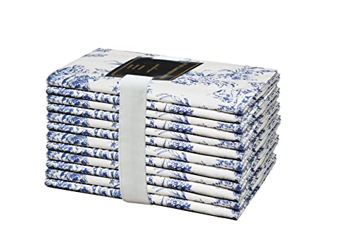 COTTON CRAFT Stoffservietten, 12 Stück, 100% Baumwolle, wiederverwendbar, französisches Toile-Dinner, Alltag, Frühling, Sommer, Herbst, Weihnachten, Urlaub, Party, Geschenk, weich, saugfähig, 45,7 x COTTON CRAFT Stoffservietten, 12 Stück, 100% Baumwolle, wiederverwendbar, französisches Toile-Dinner, Alltag, Frühling, Sommer, Herbst, Weihnachten, Urlaub, Party, Geschenk, weich, saugfähig, 45,7 x von COTTON CRAFT