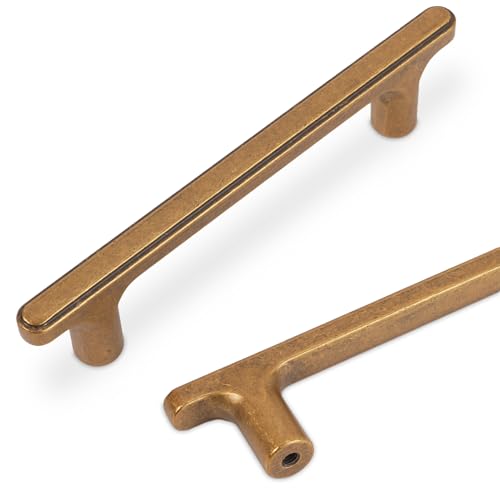 COTYKILEY Küchenschrankgriffe, antikes Messing, Vintage-Stil, 96 mm, 10 Stück von COTYKILEY