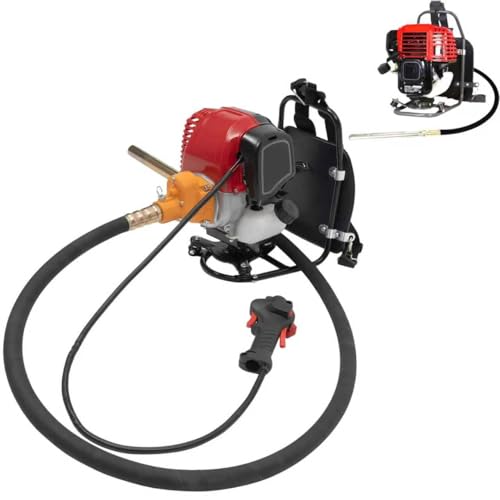 4-Takt-Benzin-Betonrüttler, Gasbetriebener Beton-Zement-Vibrator, Motorbeton-Vibrationswerkzeug 10ft Vibratorstange, für Vibrationszement-Betonpflaster(4M/13FT) von COUCHO