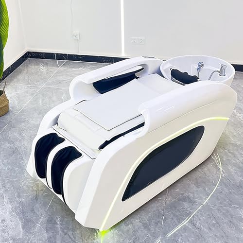 COUCHO Automatische Massageliege, Elektrische Massageliege mit Ambientelicht, Kopfmassage-Ausstattung mit Wasserzirkulation, Smart-Massage, Begasung, Rückenheizung, für den Salon von COUCHO