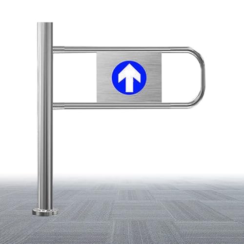 Eingangs-Schwingtor, Edelstahl-Einweg-Sicherheitstor mit automatischem Schließmechanismus, Sicherheitstor für Supermarkteingänge, 90°-Drehflügeltor mit automatischem Rückschlag(Left,70cm) von COUCHO