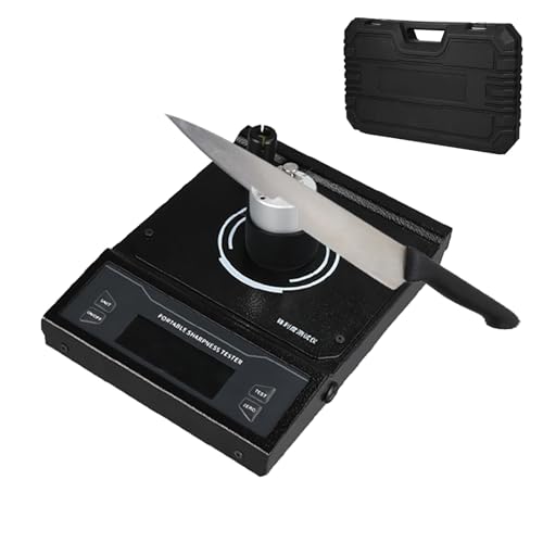 Klingenschärfetester, wiederaufladbares Werkzeug zum Testen scharfer Kanten mit hochempfindlichem Sensor, Einheitenumschaltung, 360°-Adsorptionsmesserschärfeerkennung(0.1g) von COUCHO
