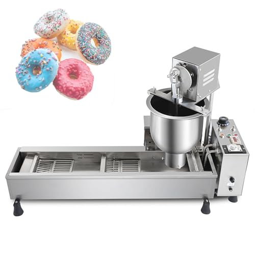 Kommerzielle automatische Donut-Maschine, 7-Liter-Einreihiger Donut-Maker mit 3 verschiedenen Formen, Edelstahl-Fritteuse, für Restaurants, Bäckereien, Partys und Dessertläden Kommerzielle automatische Donut-Maschine, 7-Liter-Einreihiger Donut-Maker mit 3 verschiedenen Formen, Edelstahl-Fritteuse, für Restaurants, Bäckereien, Partys und Dessertläden von COUCHO