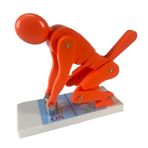 Modell zum korrekten Heben des menschlichen Körpers, Demonstrationsmodell for die Wirbelsäulenkraft beim Gewichtheben, Lehrmodell zum Schutz der Lendenwirbelsäule(Orange) von COUCHO