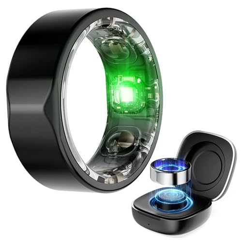 Tragbarer Fitness-Smart-Ring, automatischer Gesundheits-Schlafmonitor-Sportring, wasserdicht und energiesparend, for Frauen-Gesundheitsverfolgung, Körpertemperatur-, Schlaf- und Herzschlagüberwachung von COUCHO