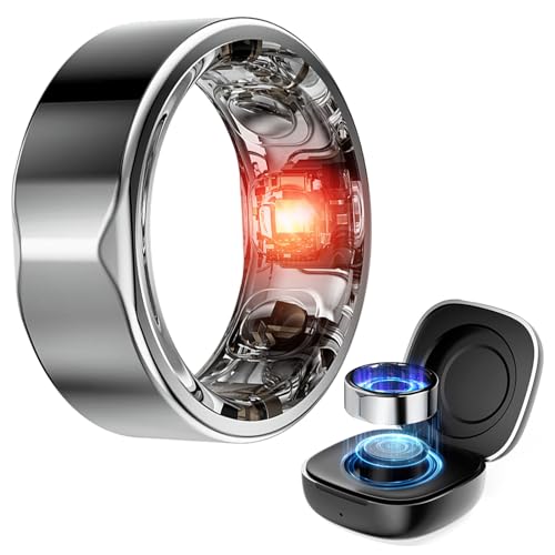 Tragbarer Fitness-Smart-Ring, automatischer Gesundheits-Schlafmonitor-Sportring, wasserdicht und energiesparend, for Frauen-Gesundheitsverfolgung, Körpertemperatur-, Schlaf- und Herzschlagüberwachung von COUCHO