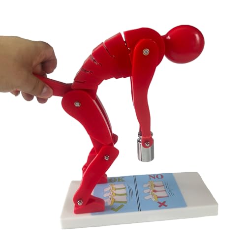 Wirbelsäulenmodell mit Körperbeugung und Gewichtheben, Schutz der Lendenwirbelsäule und korrekte Körperhaltung, Lehrmittel, Demonstrationsmodell für Medizin und Anatomie(Red) von COUCHO