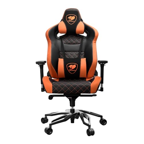 COUGAR Gaming Armor Titan Pro Gaming-Sessel, Kunstleder, Schwarz/Orange, Extra Large von COUGAR