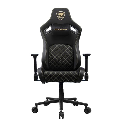 COUGAR Defensor Gaming-Stuhl – PushBack – 4D klappbare Armlehne – Gesäßtasche – Hyper-Dura-Kunstleder – gewebter Stoff – Leinenimitat – Nackenkissen – Gasdruckfeder Zylinder – geräuschlos (Defensor COUGAR Defensor Gaming-Stuhl – PushBack – 4D klappbare Armlehne – Gesäßtasche – Hyper-Dura-Kunstleder – gewebter Stoff – Leinenimitat – Nackenkissen – Gasdruckfeder Zylinder – geräuschlos (Defensor von COUGAR