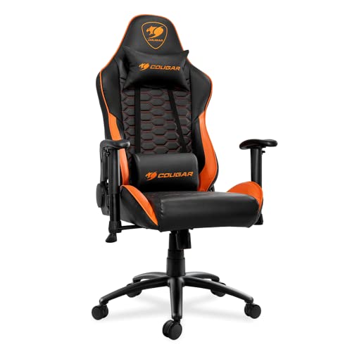 COUGAR Gaming Outrider Gaming Stuhl, Legierter Stahl, schwarz/orange, Moyen von COUGAR