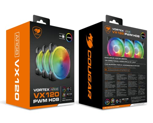 COUGAR Vortex VX120 PWM HDB (3-in-1-Paket) Gehäuselüfter mit dynamischer HDB Aufzucht von COUGAR