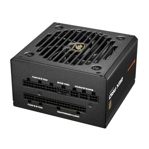Cougar GEX PRO 850 Vollmodulares Netzteil: PCI Express 5.1, 12+4-poliger Stecker, 80 Plus Gold Zertifiziert, langlebiger HDB-Lüfter, hydrodynamisches Lager, ATX 3.1 Zertifiziert, weniger Lärm von COUGAR