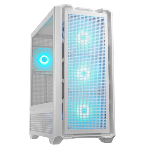 Cougar MX600 RGB Mesh High Airflow Ful Tower Gaming Gehäuse – Weiß Besuche den COUGAR-Store von COUGAR