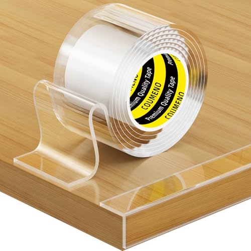 COUMENO Kantenschutz Transparent, 50mm x 2m Baby Kantenschutz, Extra Stark Transparent Selbstklebend Kinder Eckenschutz, Nano Klebeband für Wand, Bleche, Glastisch, Möbel von COUMENO