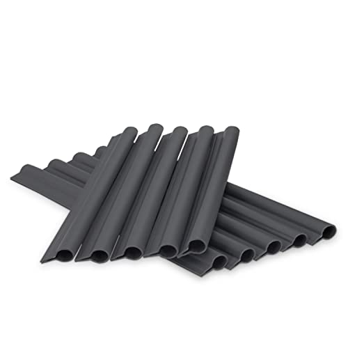 COVER IT – Sichtschutzstreifen – Befestigungsclips 40 Stück Graphit - Klemmschienen für Garten Sichtschutz - Klemmschiene für Bauzaun Sichtschutze von COVER IT