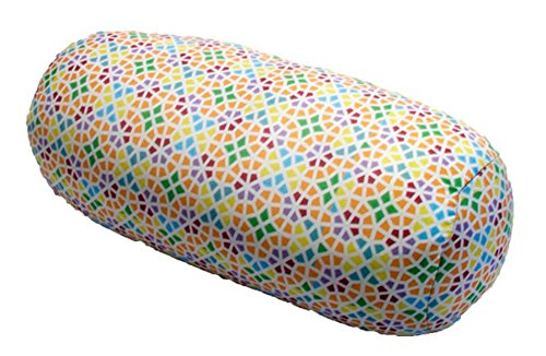 COVERBAGBCN - Rundes Anti-Stress-Kissen | Entlastung für die Halswirbelsäule | Füllung mit kleinen Komfortperlen | Lycra-Stoff, weich im Griff | Maschinenwaschbar | 35x15 cm (Gaudí) von COVERBAGBCN