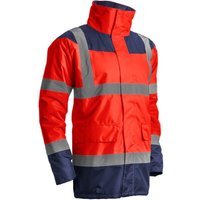 Arbeitsparka Winter Hochsichtbarkeit KETA - Neonrot S - 40/42 von COVERGUARD