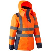 Hochsichtbarer Arbeitsparka für Damen HORA – Orange HV/Marine XS von COVERGUARD