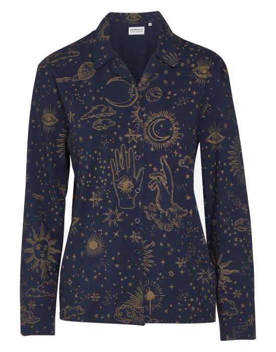 COVERS&CO Zahra That's the spirit Nightblue Pyjamatop XL von COVERS&CO