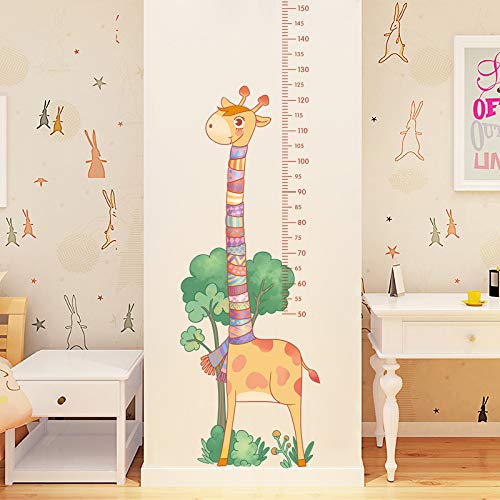 COVPAW® XXL Wandsticker Wandtattoo Kinderzimmer Kinder Höhe Messlatte Maßband Giraffe Wandaufkleber Wall Sticker Kinder Kind Junge Mädchen Baby Babyzimmer von COVPAW