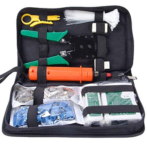 Lysignal 11 in 1 Professional Portable Ethernet Network Computer Maintenance Repair Tool Kit Set LAN Cable Tester RJ45 RJ11 Cat5e Cat 6 Cable Crimper 324B Wire Cutter Internet Toolbox Lysignal 11 in 1 Professional Portable Ethernet Network Computer Maintenance Repair Tool Kit Set LAN Cable Tester RJ45 RJ11 Cat5e Cat 6 Cable Crimper 324B Wire Cutter Internet Toolbox von COVVY