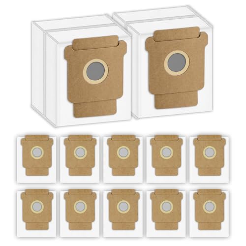 (12 Stück) Q0520 Ersatz-Staubbeutel für iRobot Roomba Combo 2 Essential Roboterstaubsauger Q0520, Roomba 105 Combo, Plus 405 Combo, Plus 505 Combo Roboterstaubsauger-Beutel, Entsorgungsbeutel-Zubehör von COWINORY