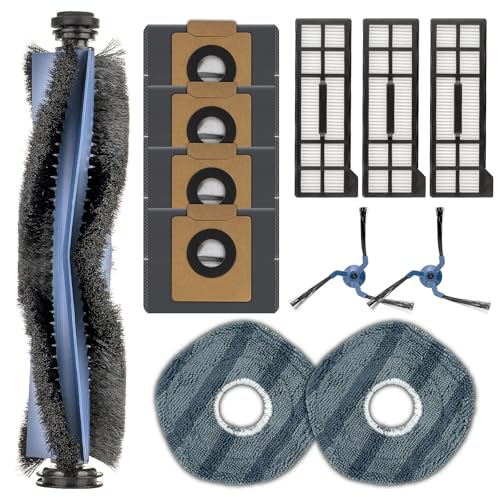 (12 Stücke) X10 Pro Omni -Ersatzteile, kompatibel mit Eufy X10 Pro Omni Roboter -Staubsauger, Zubehörkit, 1 Rollenbürste, 2 Seitenbürsten, 4 Staubbeutel, 3 HEPA -Filter, 2 Mop -Pads von COWINORY