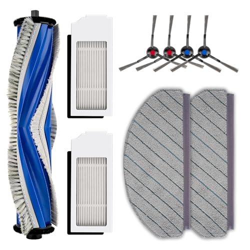 (9 Stücke) N20 Plus -Ersatzteile kompatibel mit ECOVACS DEEBOT N20 Plus/ N20 Pro Plus -Roboter -Staubsauger, Zubehör -Kit, 1 Rollenbürste, 4 Seitenbürsten, 2 HEPA -Filter, 2 Mop -Pads von COWINORY