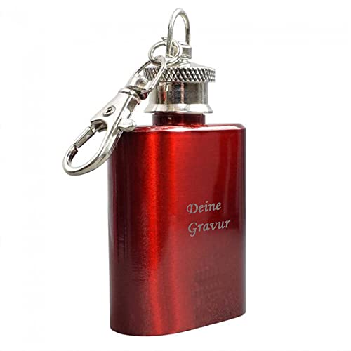 Mini Flachmann mit Gravur personalisierbar mit Namen, Datum oder Logo von COWstyle