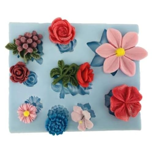 COXIMUS Silikonform "kleine Blümchen" | hochwertige Silikonform für Fondant und Flowerpaste | schnell & einfach zum Reindrücken | Made in Germany von Cake Company